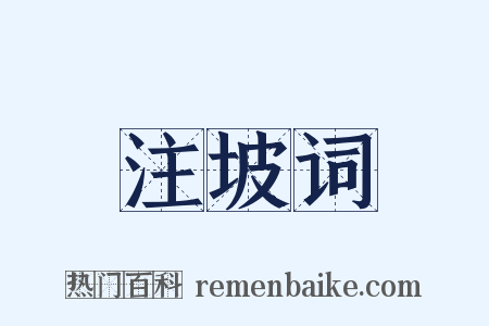注坡词是什么意思的图片